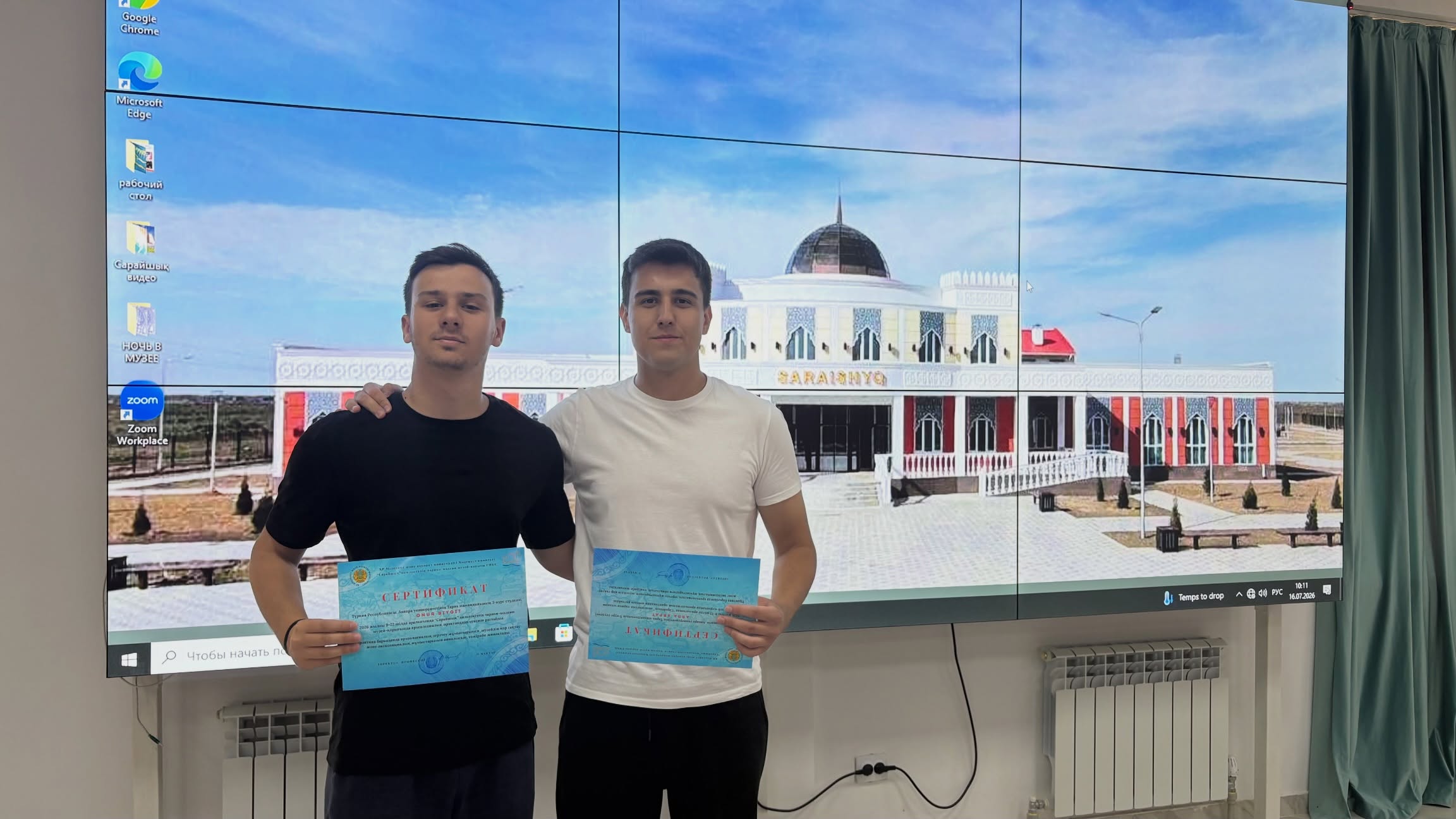 Анкара университетінің студенттеріне сертификат табысталды 